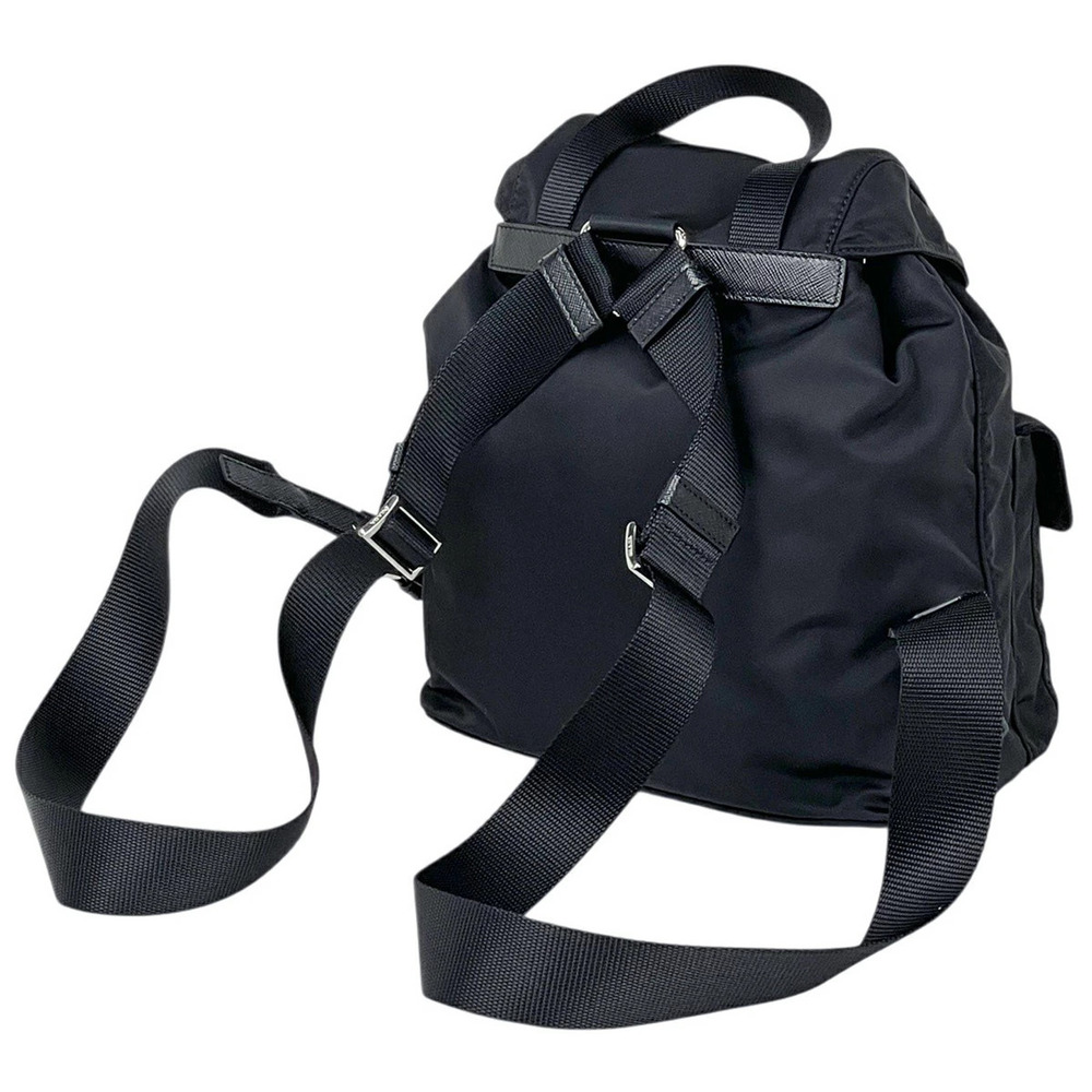 Prada Plate Backpack Rucksack Black - Picture 6 of 6
